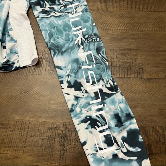 Huk Performance Mens M Mossy Oak Elements Hydro Fishing Shirt Long Sleeve NWOT - Picture 5 of 7